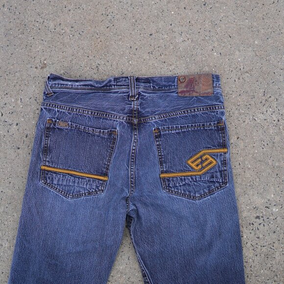 Vintage Y2K Enyce Low Rise Baggy Jeans Size 34 Light Wash Relaxed Fit - Picture 5 of 16